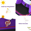 Purple 6V Kids Ride-On Bumper Car with 360° Spin and Remote Control