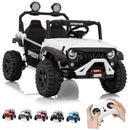 Kids' 2-Seater 24V Ride-On Truck, Speedy 4.97MPH, White