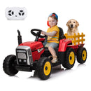 12V Kids Electric Tractor with Trailer & Remote Control, 5MPH
