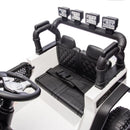 24V 400W White Electric Ride-On Car for Kids with Remote Control, Music, and LED Lights