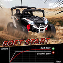 12V Electric UTV Truck for Kids with Remote Control and Rear Suspension, White