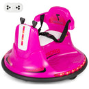 Pink 12V Electric Bumper Car for Toddlers with 360° Spin Feature