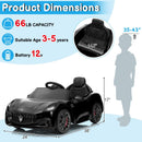 Maserati 12V Electric Ride-On Car for Kids in Black