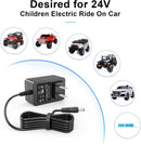 24V Ride-On Car Charger for Kids, 28.8V 0.8A, 5Ft Cord with US Plug