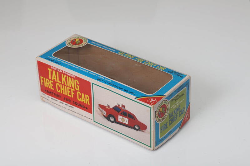 Vintage Japanese Friction-Powered Talking Police Car Toy