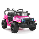 EVOKEDEN 12V Electric Pink Ride-On Car with Remote Control, Lights & Music