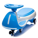 12V Electric Wiggle Car for Kids with Bluetooth Music - Blue
