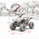 Green 12V Kids Electric ATV 4-Wheeler with Dual Motor High and Low Speed