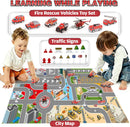 Firefighter Adventure Set: 6-in-1 Airplane and 7 Fire Truck Vehicles for Kids Ages 3-5