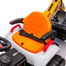 24V Electric Ride-On Tractor Toy for Kids with 4-in-1 Construction Tools