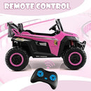 Bright Pink 12V Electric UTV for Kids - 2 Seater Ride-On Car