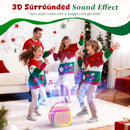Portable Pink Karaoke Set for Kids with Dual Wireless Microphones