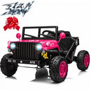 36V Dual-drive Bluetooth Kids Ride-On Jeep Car for Two with LED Lights, Speeds up to 9 mph
