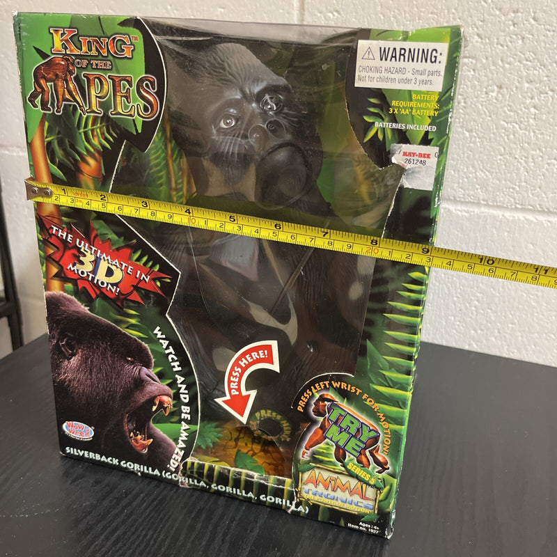 11-Inch Silverback Gorilla King of the Apes Animal Figure Tropic 1999 Vintage