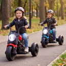 Red 6V Children's Motorcycle with Music, Storytelling, LED Lights, Accelerator Pedal, and Triple Wheels