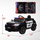 Electric Black SUV Police Car Ride-On for Kids