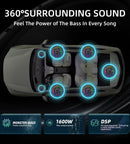 2026 Enhanced 1600W 10" Slim Under Seat Powered Car Subwoofer