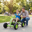 Kids 4-Wheel Pedal Go Kart with Steering Handlebars for Toddlers
