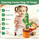 Interactive Singing Cactus Toy with LED Lights and 10 Songs by MIAODAM