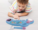 Disney Stitch Kids' Electronic Piano with Colorful Light Effects in Blue and Purple