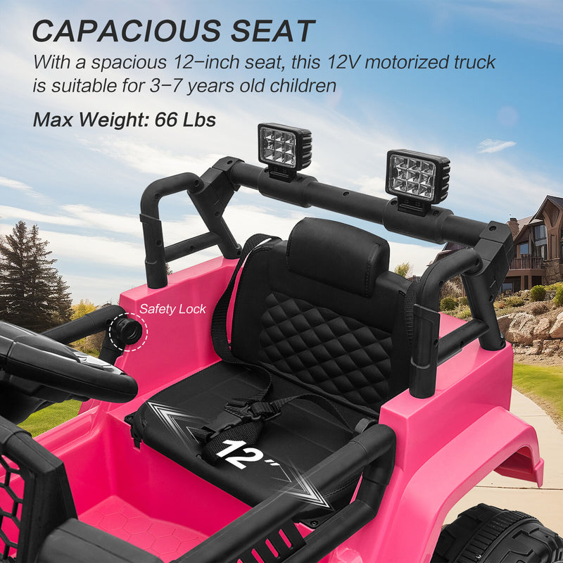 12V Battery-Powered Kids Ride-On Off-Road Truck Toy with Parent Remote Control