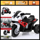 Children's 6V Electric Ride-On Motorcycle - Licensed BMW Design, Dark Red, Safe & Enjoyable