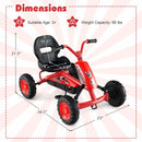 Kids 4-Wheel Pedal Go Kart with Steering Handle for Toddlers