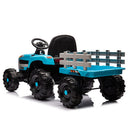 12V Battery-Powered Kids Ride-On Tractor with Trailer and Remote Control, 3-Speed Child Vehicle