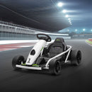 White 24V Electric Drift Go Kart for Children Aged 8 to 12 with Dual Speed Options