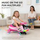 Rechargeable Pink 12V Electric Wiggle Car with Pedal and Display