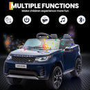 12V Remote Control Dual Motor Ride-On Land Rover Style Car for Kids - Dark Blue