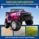24V 4WD Electric Ride On Car for 2 with Remote Control, Bluetooth, and LED Lights, 3-in-1