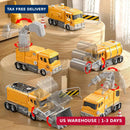 WATUDOU 5-in-1 Transforming Construction Vehicle and Robot Toy Set