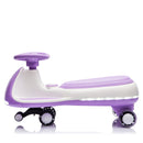 12V Purple Electric Wiggle Car for Kids with Bluetooth Music and 5MPH Speed