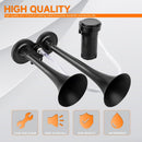 Dual Trumpet Air Horn Kit for Cars with Loud Sound Button