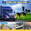 Dual 150 dB Black Electric Train Air Horn with Compressor - 12V