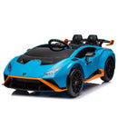 Lamborghini Huracan Sto 24V Kids Electric Drift Car with LED Lights, Speeds Up to 5.59 MPH