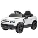 White 12V Electric Ride-On Car for Kids with Remote Control and Lights