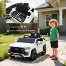 12V Chevrolet Tahoe Licensed Kids Ride-On Car with Dual Motors and Remote Control - White