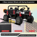 12V Black Electric Dump Truck for Kids with Remote Control and Shovel