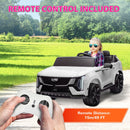 12V White Cadillac Escalade IQ Kids Ride-On Truck with Remote Control for Two