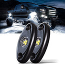 LEDMIRCY White LED Rock Lights - Set of 2 for Off-Road Vehicles, Trucks, Boats, ATVs, SUVs