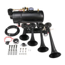 4-Trumpet 12V Train Horn Kit for Cars, Trucks, Jeeps, RVs, and SUVs