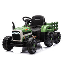 24V Battery-Powered Ride-On Tractor with Trailer, Remote Control, LED Lighting, and MP3 Player
