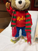 Rare 14" ROLO Bear Roller Skating Toy - Battery Operated and Tested