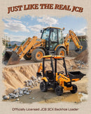 JCB 12V Remote-Controlled 3-in-1 Ride-On Excavator and Bulldozer for Kids
