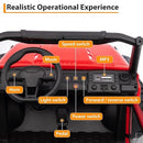 Crimson 2-Seater 24V Ride-On Vehicle for Older Kids - 4.97MPH - Red