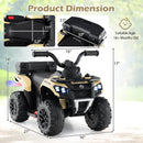 6V Children’s ATV Ride-On with Music, Spray Feature, USB Port, and Storage Box - khaki