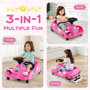 Electric Pink Go Kart Toy Car with Remote Control and Cleaning Fun