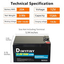 12V Power Wheels Ride-On Toy Battery with 15Ah Fast Charger and 20A Output